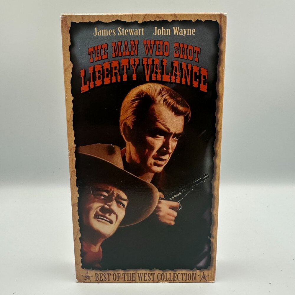The Man Who Shot Liberty Valance VHS 1990 James Stewart John Wayne Western